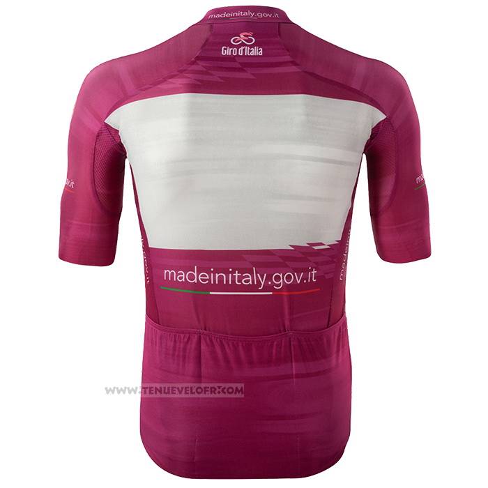 2023 Maillot Cyclisme Giro d'Italia Violet Blanc Manches Courtes et Cuissard